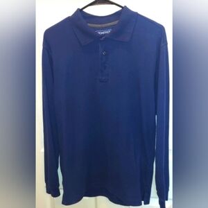 5 ARCHITECT Long-sleeved Polo Shirts Bundle- Various shades of Blue- Size S